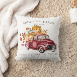 Cojín Decorativo Camioneta de Cosecha Vintage Personalizada de Gran