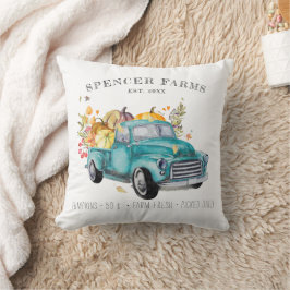 Cojín Decorativo Camioneta de Cosecha Vintage Personalizada de Gran