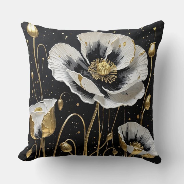 Cojín Decorativo Camionetas con pintura de oro (Anverso)