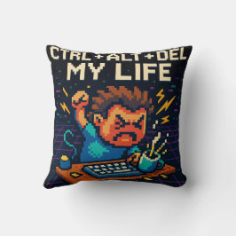 COJÍN DECORATIVO CAMISA CTRL - ALT - DEL MI VIDA
