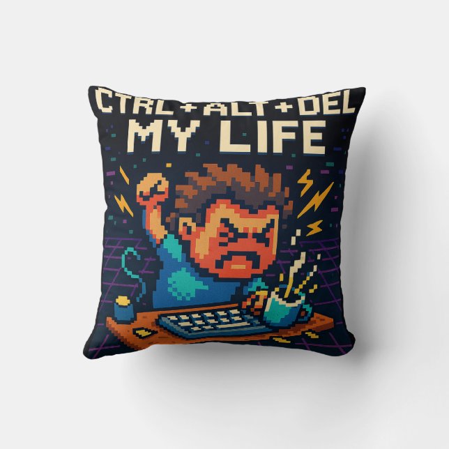 COJÍN DECORATIVO CAMISA CTRL - ALT - DEL MI VIDA (Reverso)