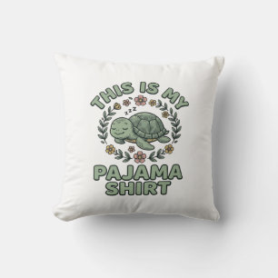 Cojín Decorativo Camisa De Dormir De Tortuga Lindo Vintage Vector D