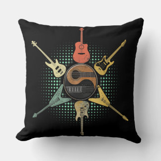 Cojín Decorativo Camisa de guitarra. Estilo Retro, Regalo Para Guit