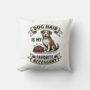 Cojín Decorativo Camisa de pelo de perro grabado vintage divertido 