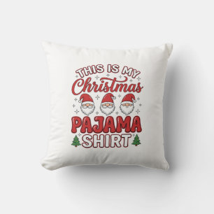Cojín Decorativo Camisa de pijama de Navidad Diseño festivo de Gnom