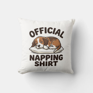 Cojín Decorativo Camisa Oficial para Dormir Perro Dormilón Diseño V