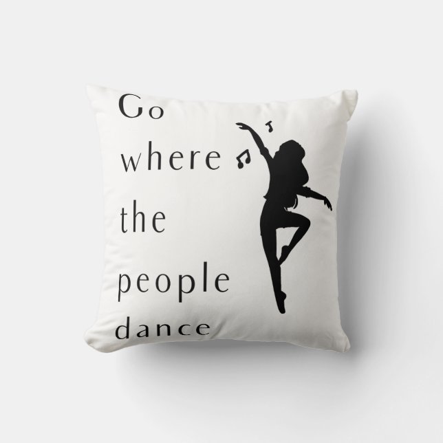 Cojín Decorativo Camisas de baile van donde la gente baila (Anverso)