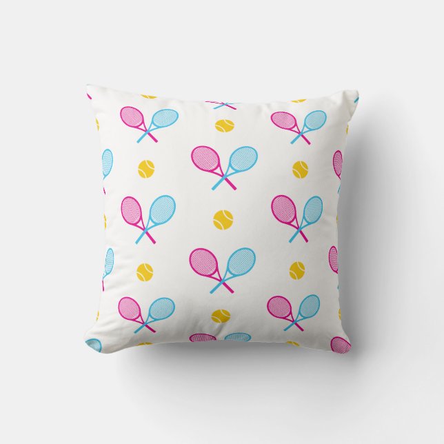 Cojín Decorativo Camisas de tenis cruzadas Pastel blanco (Anverso)