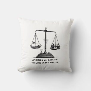 Cojín Decorativo Camiseta Ambición vs. Realidad