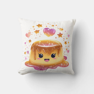 Cojín Decorativo Camiseta Blanca Gráfica de Postre Dulce Lindo