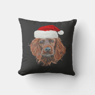 Cojín Decorativo Camiseta clásica de Navidad Irish Setter