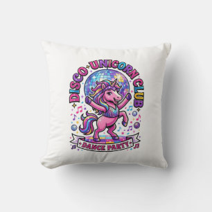 Cojín Decorativo Camiseta Comercial del Club Unicorn Disco Unicorn