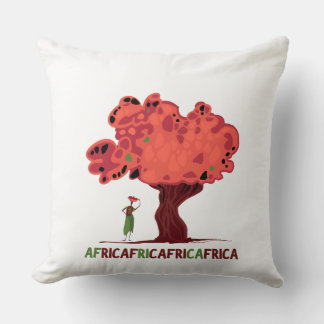 Cojín Decorativo Camiseta con caoba y mujeres de África