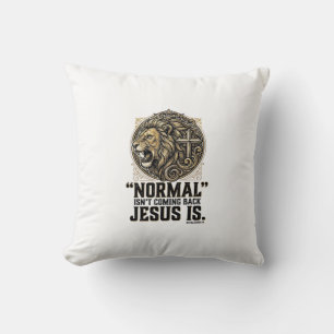 Cojín Decorativo Camiseta Cristiana Cruz León Jesús Está Volviendo
