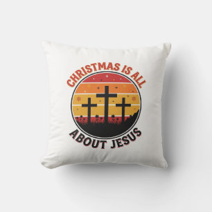 Cojín Decorativo Camiseta cristiana de Navidad Jesús puesta del sol
