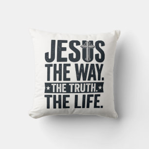 Cojín Decorativo Camiseta Cristiana Jesús El Camino La Verdad La Vi
