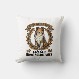 Cojín Decorativo Camiseta de amor de perro Diseño de Laurel de grab