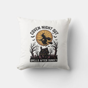 Cojín Decorativo Camiseta de aquelarre embrujada Vintage Witch Hous