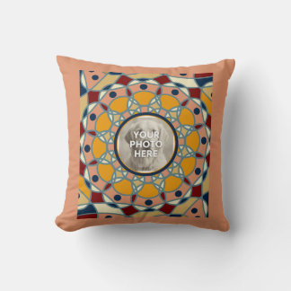 Cojín Decorativo Camiseta de bebé con diseño de mandala de foto per