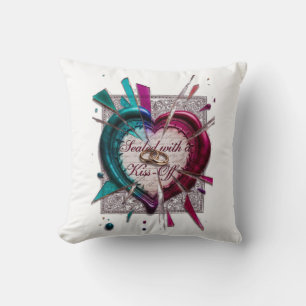 Cojín Decorativo Camiseta de Besos de Despedida   Juramento Fractur