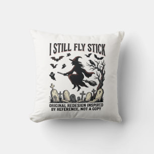 Cojín Decorativo Camiseta de Bruja Conduciendo Chiste Divertida Hal