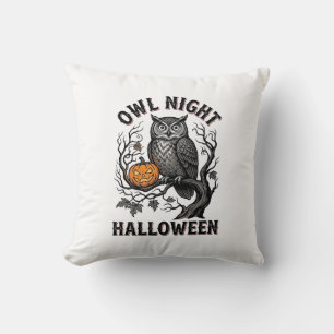 Cojín Decorativo Camiseta de búho de Halloween Diseño de pájaro esp