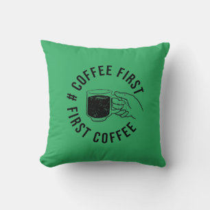 Cojín Decorativo camiseta de café de primera