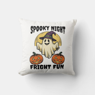 Cojín Decorativo Camiseta de calabaza espeluznante fantasma de Hall
