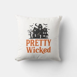 Cojín Decorativo Camiseta de Casa Embrujada de Halloween Vintage Pr