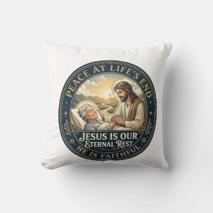 Cojín Decorativo Camiseta de consuelo de Jesús Hospice fin de vida 