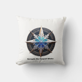 Cojín Decorativo Camiseta de copo de nieve vibrante, arte metálico