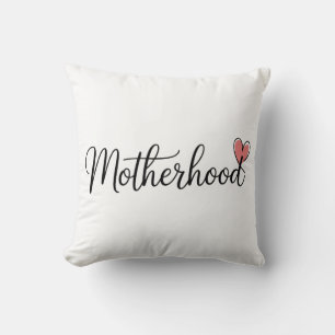 Cojín Decorativo Camiseta de Corazón de Madre Minimalista Personali