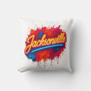 Cojín Decorativo Camiseta de diseño de arte callejero de Jacksonvil
