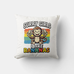 Cojín Decorativo Camiseta de diseño de grabado vintage de plátano d