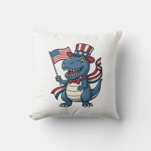 Cojín Decorativo Camiseta de diseño vectorial vintage de dinosaurio