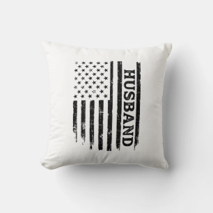 Cojín Decorativo Camiseta de diseño vintage marido bandera patrióti