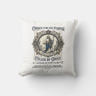 Cojín Decorativo Camiseta de electricista Jesús Diseño basado en la
