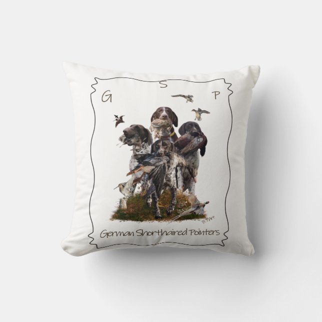 Cojín Decorativo Camiseta de enarbolado de puntero de corto alcance (Anverso)