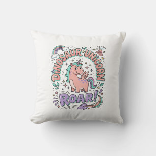 Cojín Decorativo Camiseta de estilo retro con rugido de dinosaurio 