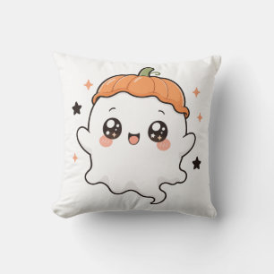 Cojín Decorativo : Camiseta de Fantasma de Calabaza Adorable