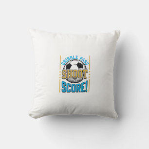 Cojín Decorativo Camiseta de fútbol vintage regate pase tiro puntaj