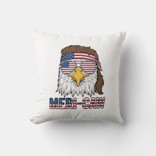 Cojín Decorativo Camiseta de grabado vintage águila patriótica Meri