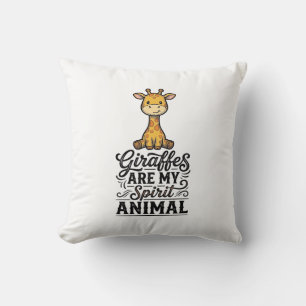 Cojín Decorativo Camiseta de grabado vintage de animal de espíritu 