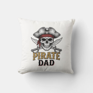 Cojín Decorativo Camiseta de grabado vintage de espada de cráneo de