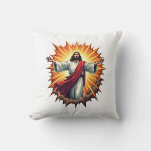 Cojín Decorativo Camiseta de grabado vintage estallido de victoria