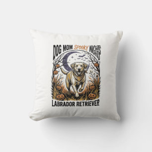 Cojín Decorativo Camiseta de Halloween de Labrador Vintage Dog Mom