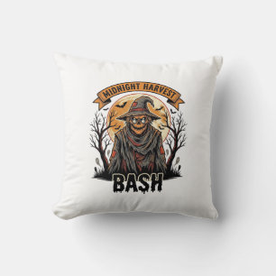 Cojín Decorativo Camiseta de Halloween del Espantapájaros Grabado V