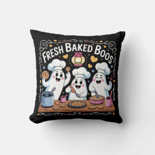 Cojín Decorativo Camiseta de Halloween Vintage Fresh Baked Boos