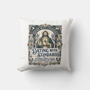 Cojín Decorativo Camiseta de humor sobre relación cristiana que sal