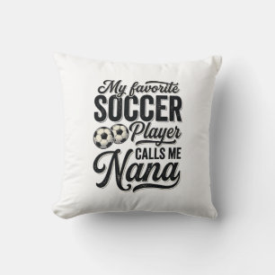 Cojín Decorativo Camiseta de Jugador de Fútbol Nana Vintage Engravi